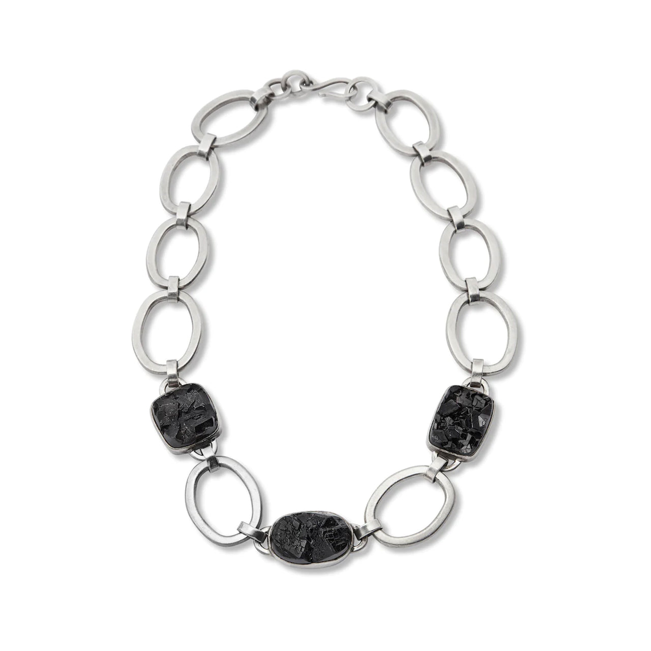 Black Garnet Chain Necklace