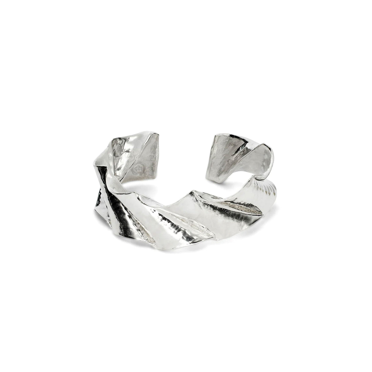 Large Ripple Cuff - Sterling