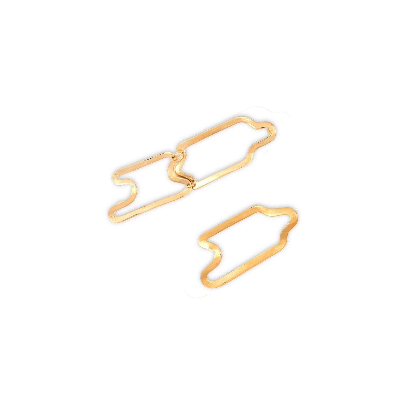 Puzzle Wave Single/Double Earrings