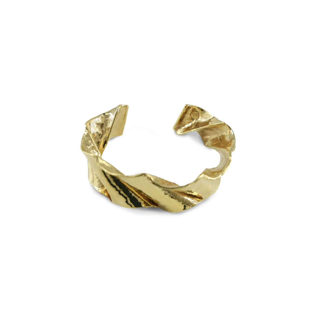 Small Ripple Cuff - Gold