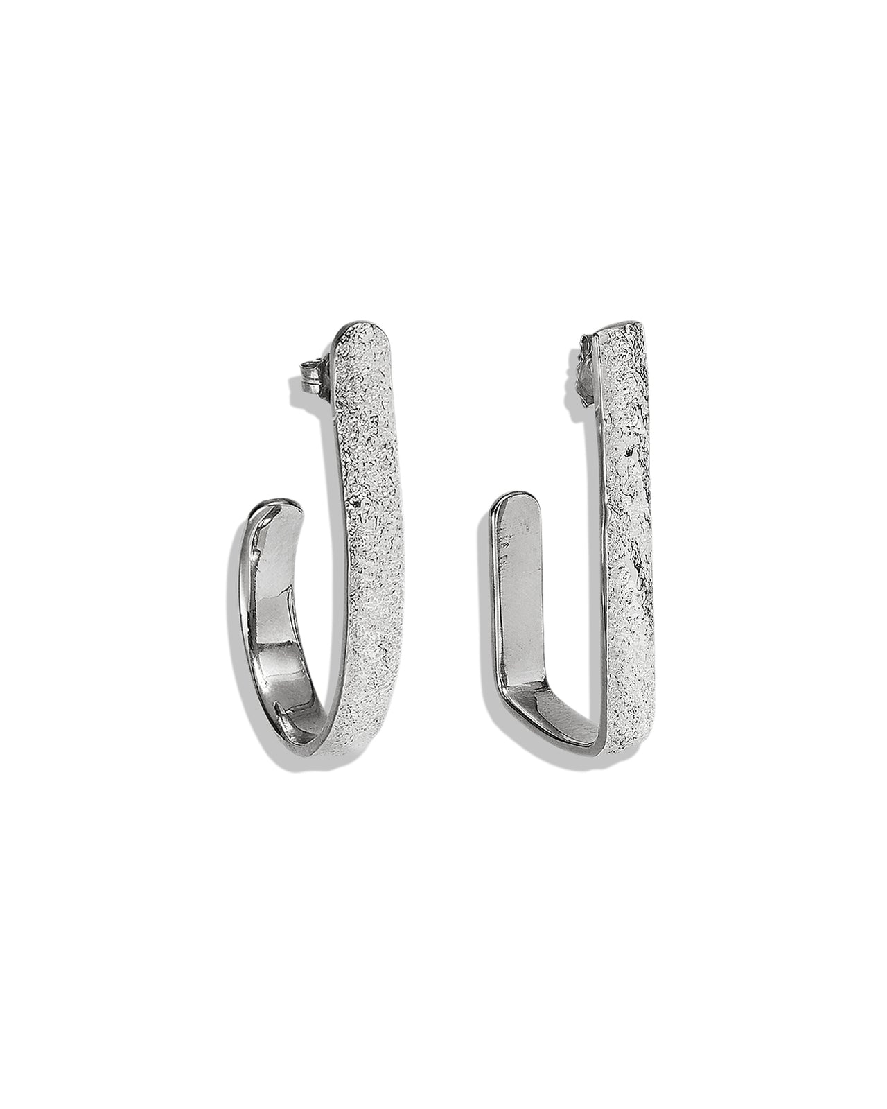 Two Shaped Earrings Sterling