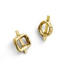 Geo Wax Earrings Gold
