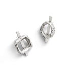Geo Wax Earrings Sterling Silver