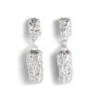 Cobblestone Drop Earrings Silver