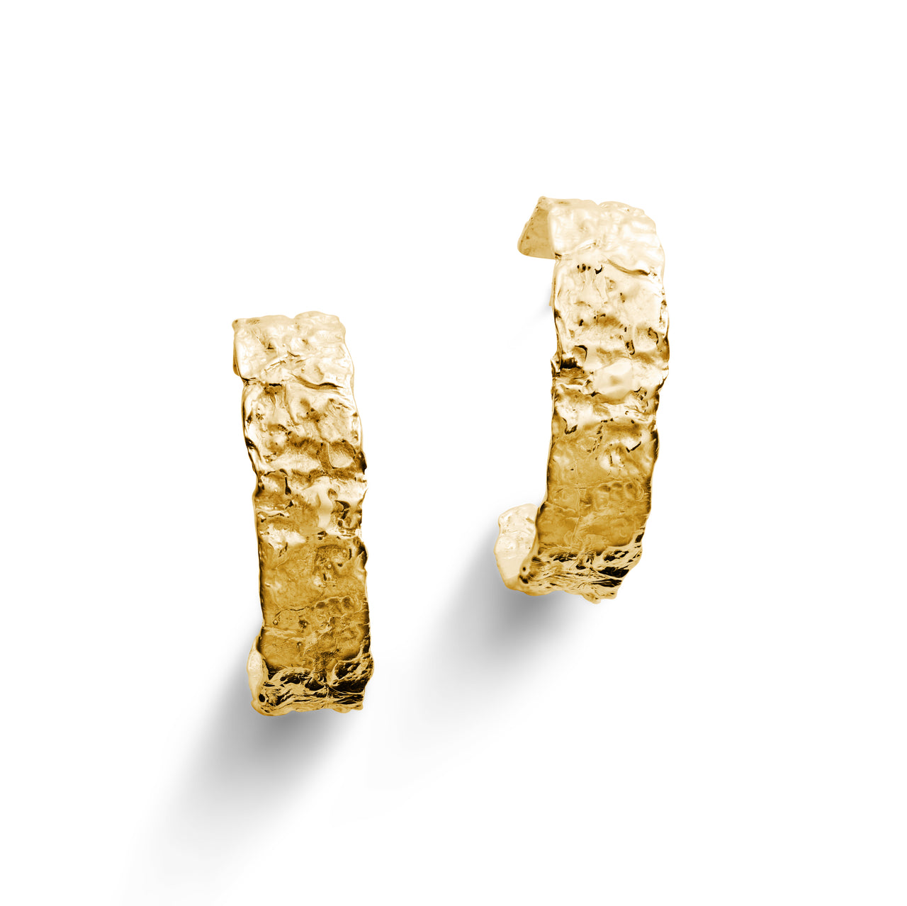 Large Tactile Hoops Gold