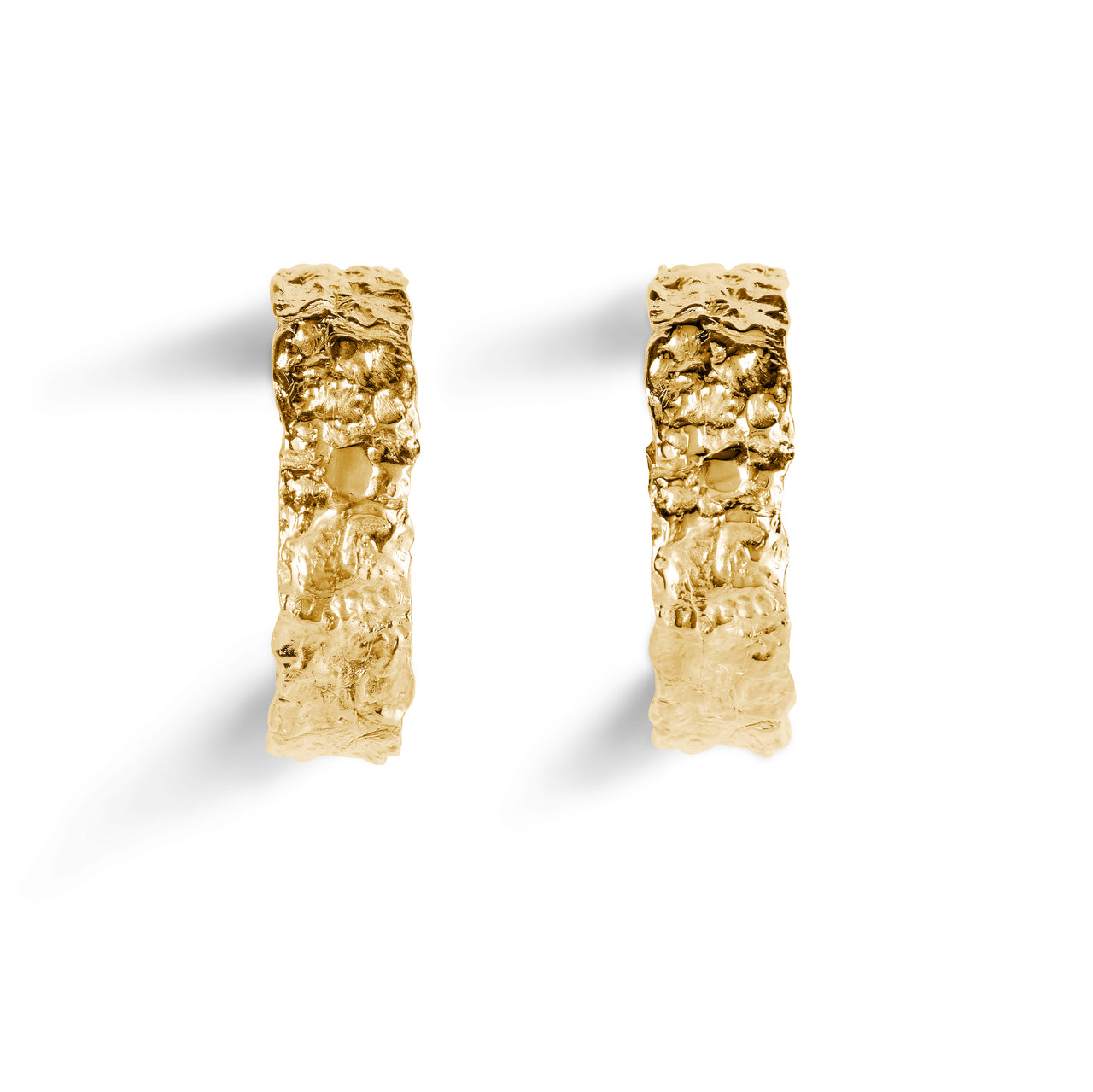 Large Tactile Hoops Gold