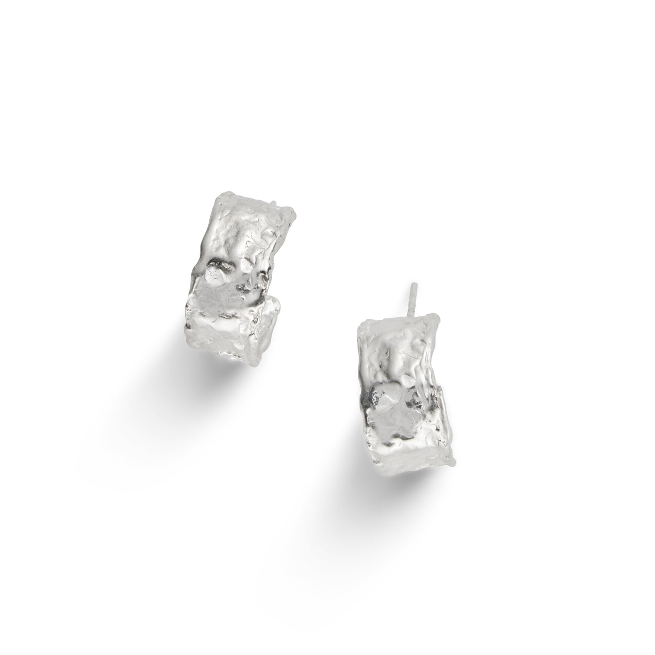 Small Tactile Hoops Sterling
