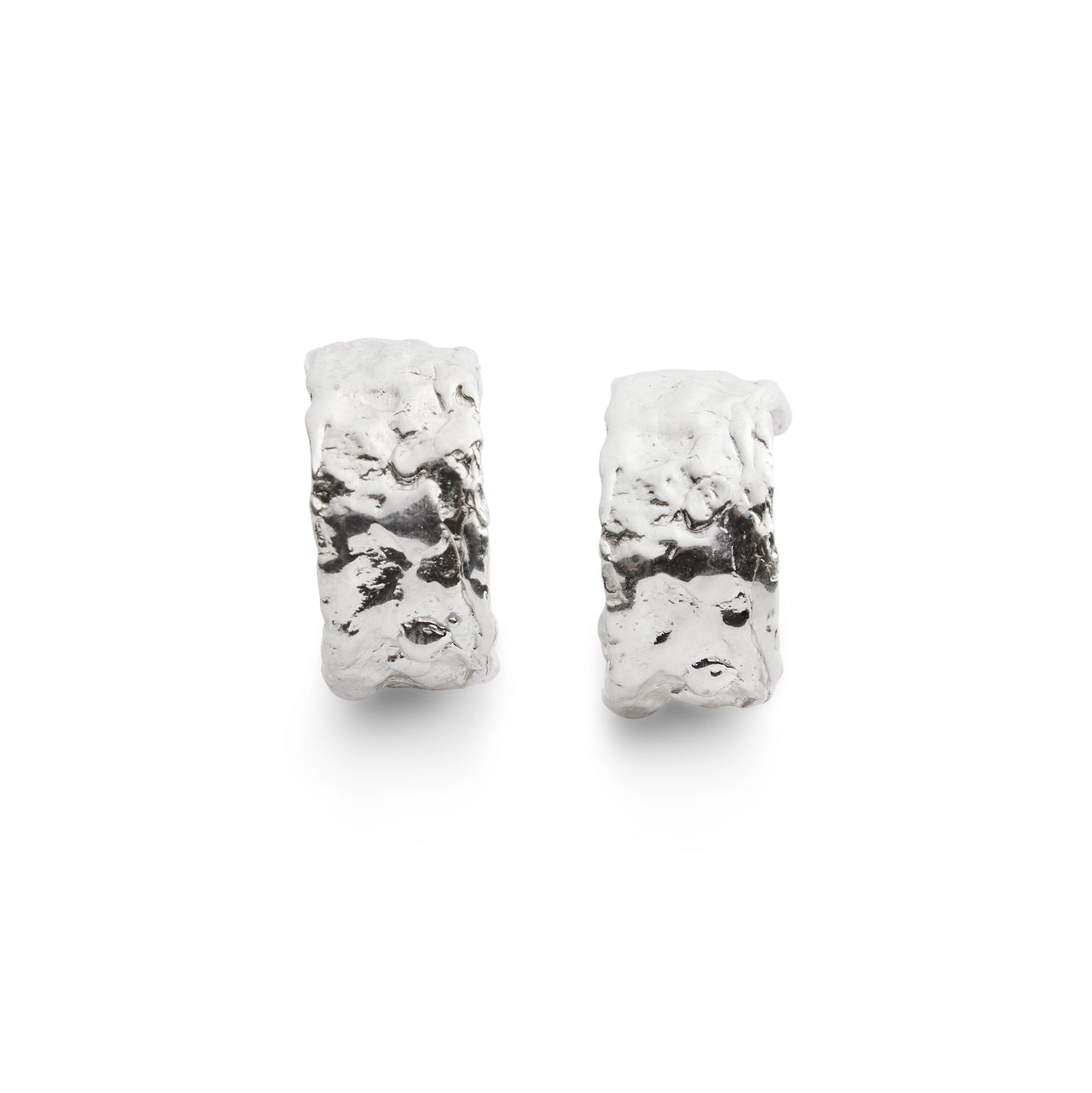 Small Tactile Hoops Sterling