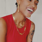 Flat Chain Necklace Gold Vermeil