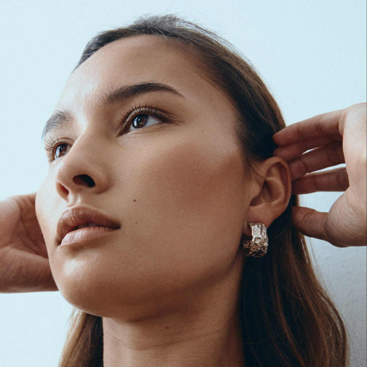 Small Tactile Hoops Sterling