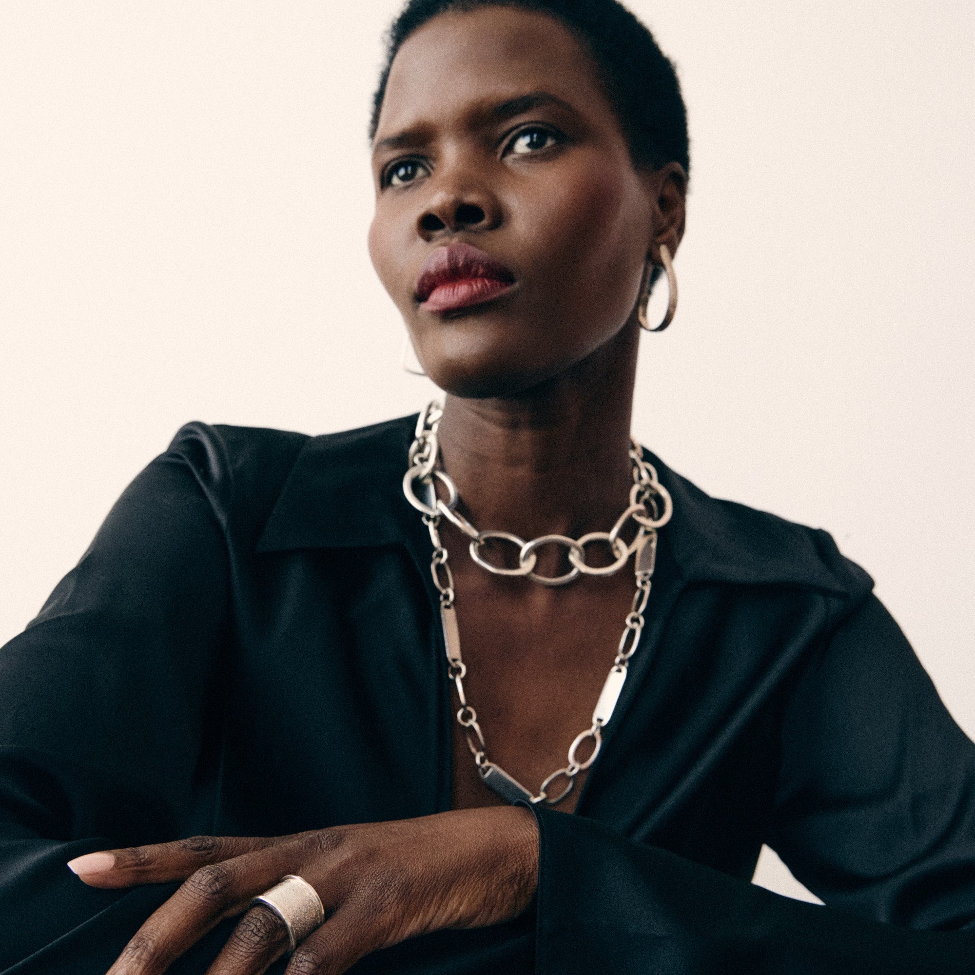 Large Nexus Chain Link Necklace Sterling – Elizabeth Hooper Studio