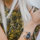 Black Garnet Orbit Cuff