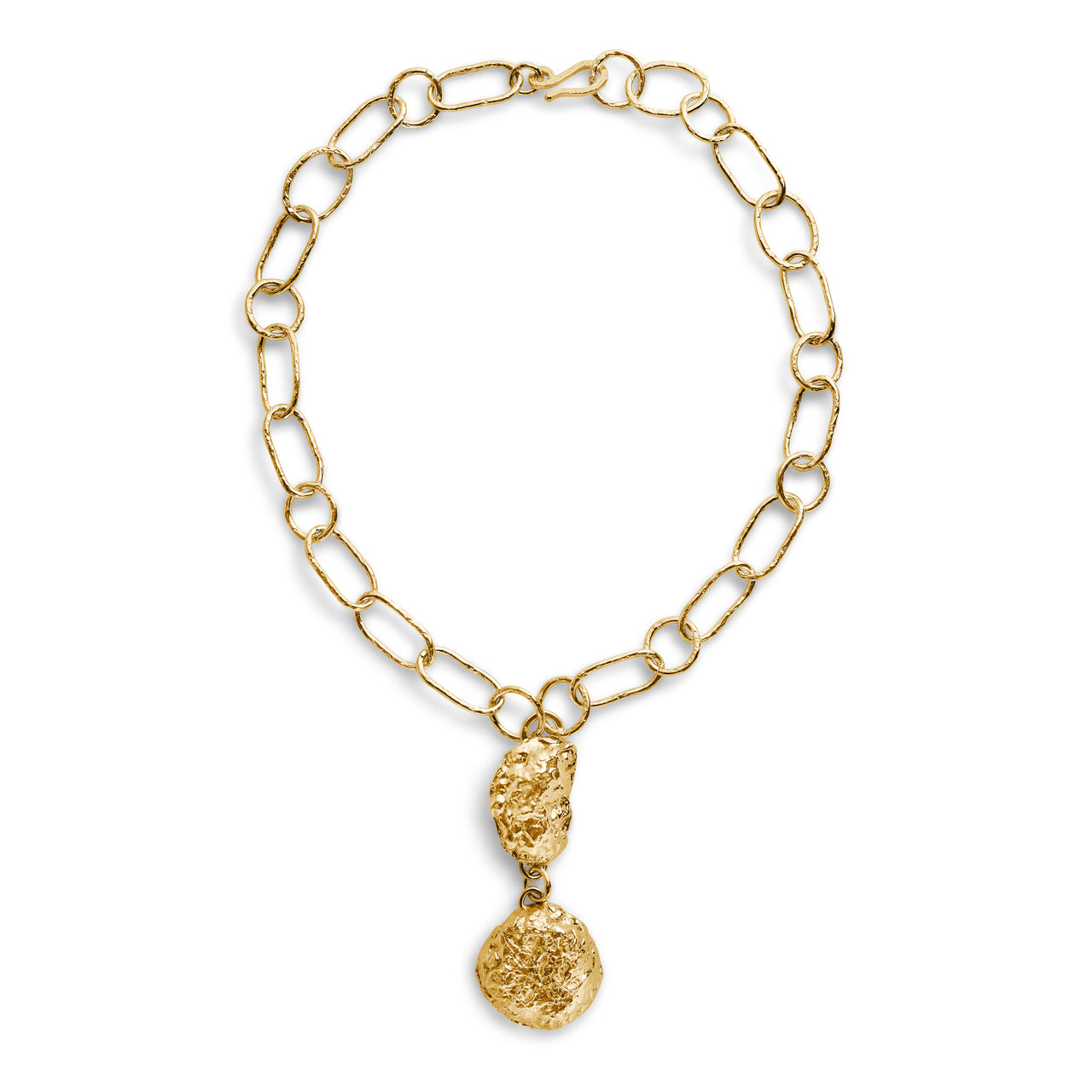 Eroded Wax Necklace Gold