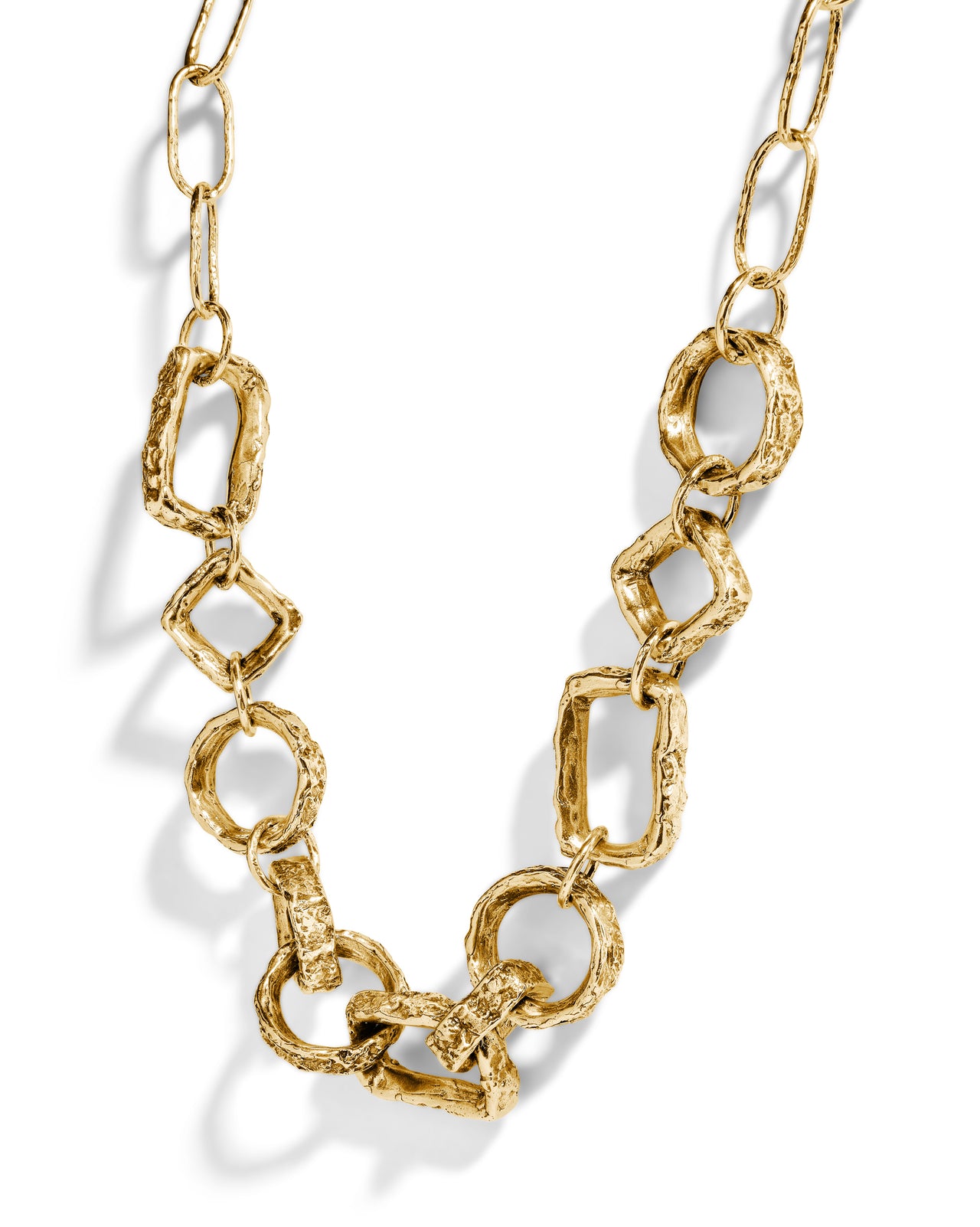Large Geo Link Chain Gold