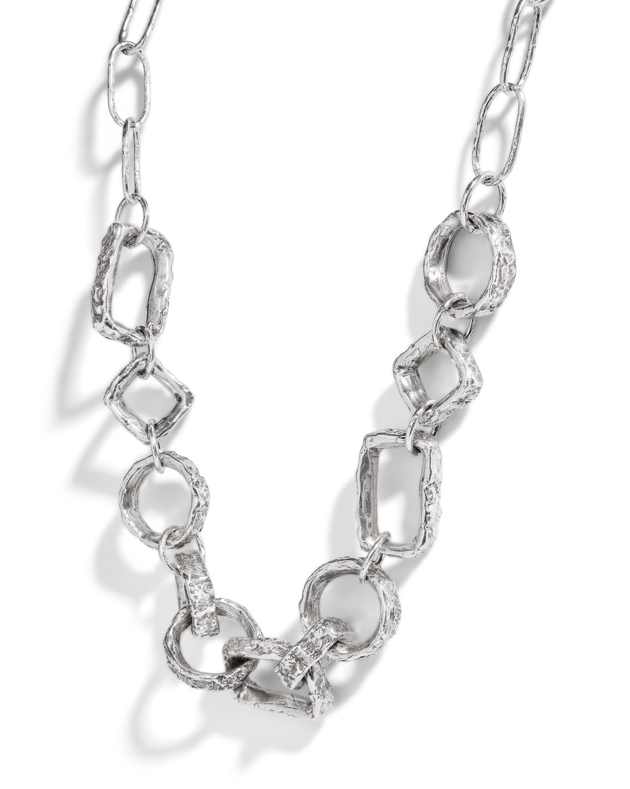 Large Geo Link Chain Silver