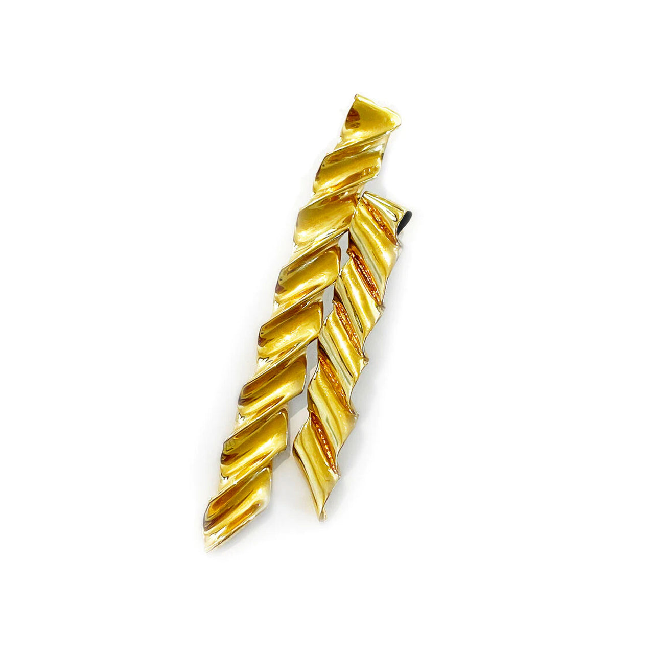 Asymmetrical Ripple Earrings - Gold