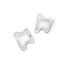 Hammered Abstract Single Earrings - Sterling