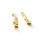 Large Ripple Hoops Gold