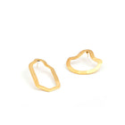 Negative Space Puzzle Earrings - Gold