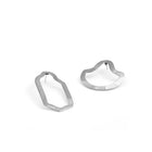Negative Space Puzzle Earrings - Sterling