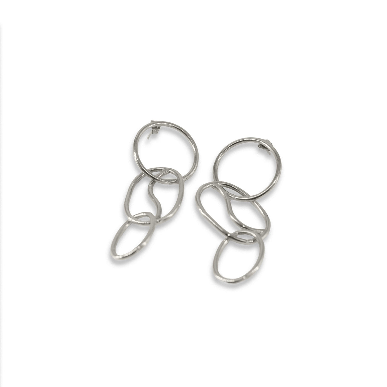 Orbit Chain Earrings - Sterling
