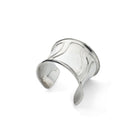 Positive Space Puzzle Cuff - Sterling