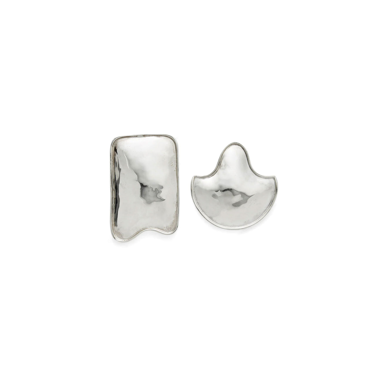 Positive Space Puzzle Earrings - Sterling